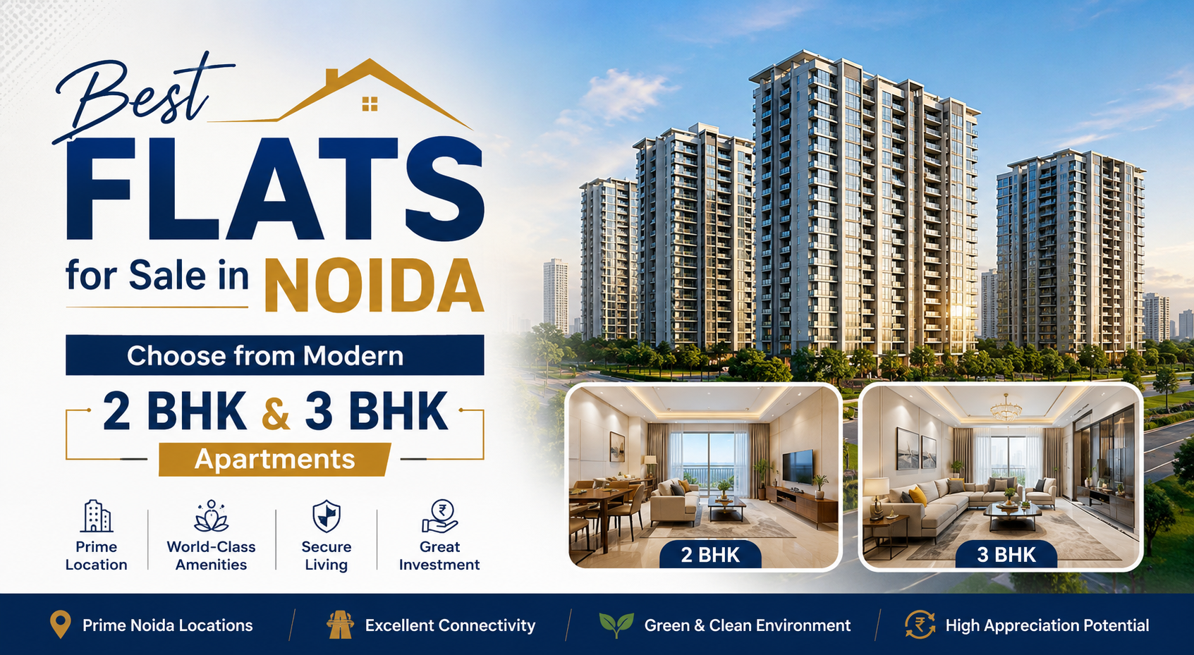 Choose from Modern 2 BHK & 3 BHK Apartments